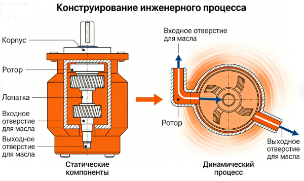 Принцип Работы Гидравлического Двигателя
